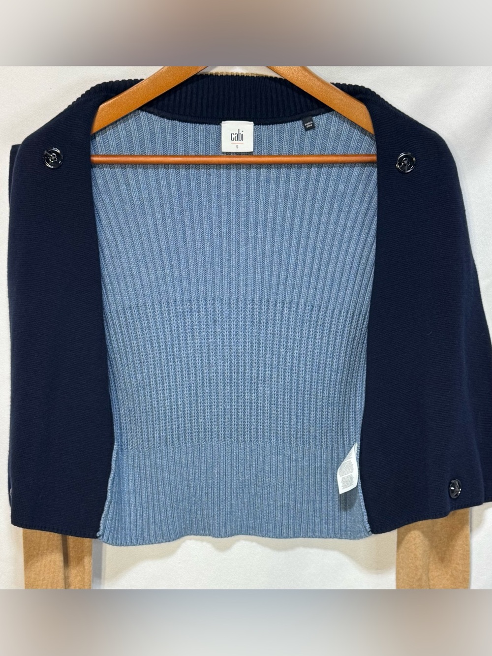 Cabi Turn Back Varsity Colorblock Cardigan Sweater Small - Picture 6 of 6